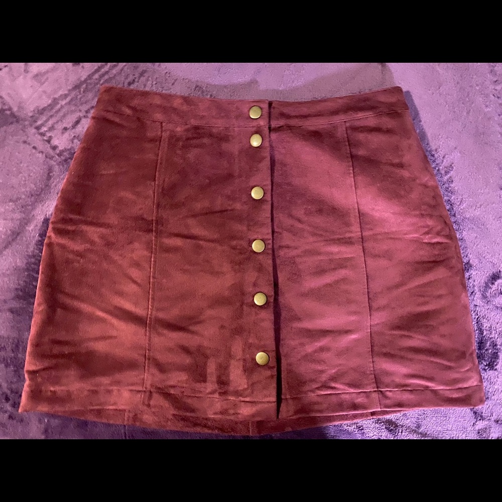 Super soft button up skirt